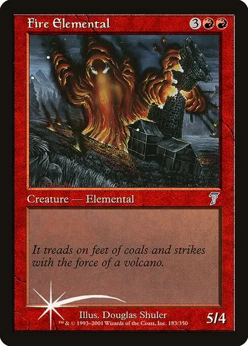 Fire Elemental 183★, carta de Magic: The Gathering de Seventh Edition