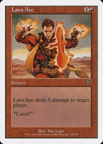 Lava Axe 199, carta de Magic: The Gathering de Seventh Edition
