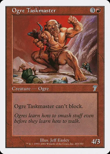 Ogre Taskmaster 203, carta de Magic: The Gathering de Seventh Edition