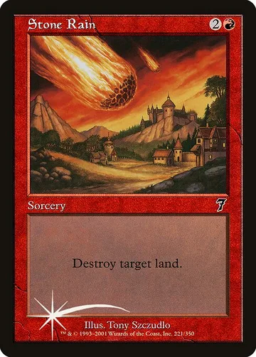 Stone Rain 221★, carta de Magic: The Gathering de Seventh Edition