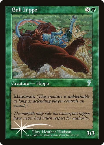 Bull Hippo 233★, carta de Magic: The Gathering de Seventh Edition