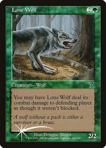 Lone Wolf 254★, carta de Magic: The Gathering de Seventh Edition