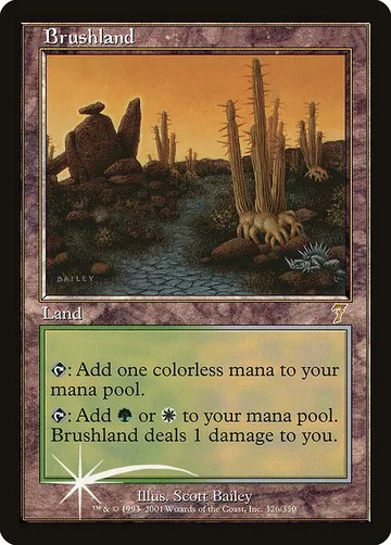 Brushland 326★, carta de Magic: The Gathering de Seventh Edition