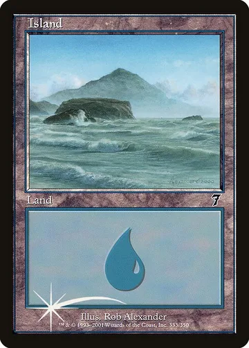 Island 333★, carta de Magic: The Gathering de Seventh Edition