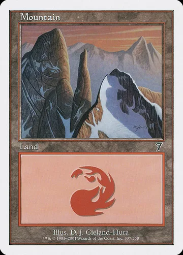 Mountain 337, carta de Magic: The Gathering de Seventh Edition
