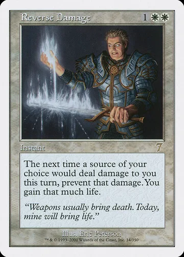 Reverse Damage 34, carta de Magic: The Gathering de Seventh Edition