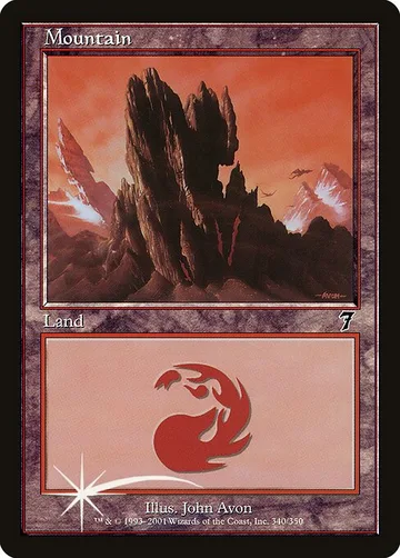 Mountain 340★, carta de Magic: The Gathering de Seventh Edition