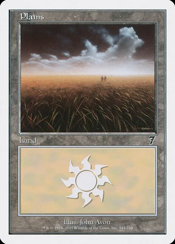 Plains 344, carta de Magic: The Gathering de Seventh Edition