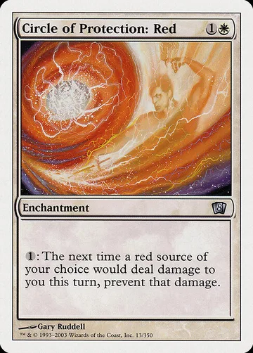 Circle of Protection: Red 13, carta de Magic: The Gathering de Eighth Edition