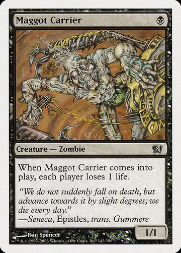 Maggot Carrier 142, carta de Magic: The Gathering de Eighth Edition