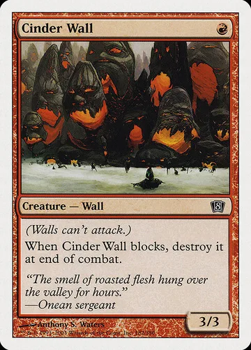 Cinder Wall 182, carta de Magic: The Gathering de Eighth Edition
