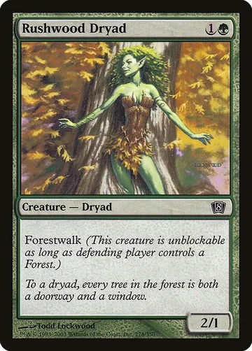 Rushwood Dryad 278★, carta de Magic: The Gathering de Eighth Edition