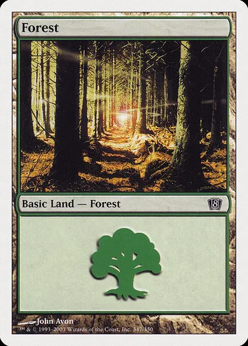 Forest 347, carta de Magic: The Gathering de Eighth Edition