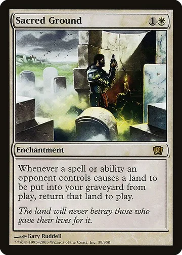 Sacred Ground 39★, carta de Magic: The Gathering de Eighth Edition