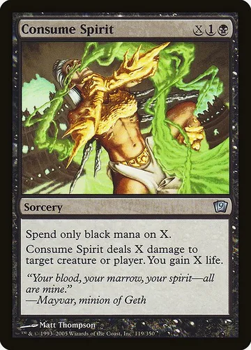 Consume Spirit 119★, carta de Magic: The Gathering de Ninth Edition