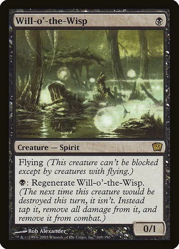 Will-o'-the-Wisp 169★, carta de Magic: The Gathering de Ninth Edition
