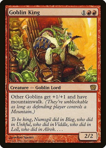 Goblin King 192★, carta de Magic: The Gathering de Ninth Edition