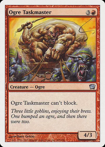 Ogre Taskmaster 205, carta de Magic: The Gathering de Ninth Edition