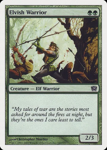 Elvish Warrior 240, carta de Magic: The Gathering de Ninth Edition