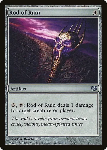 Rod of Ruin 307★, carta de Magic: The Gathering de Ninth Edition