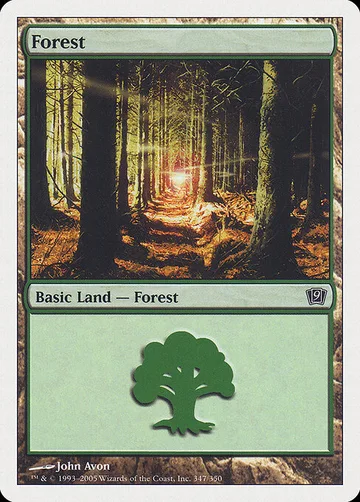 Forest 347, carta de Magic: The Gathering de Ninth Edition