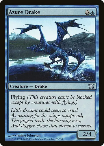 Azure Drake 63★, carta de Magic: The Gathering de Ninth Edition