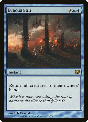 Evacuation 75★, carta de Magic: The Gathering de Ninth Edition