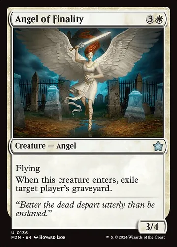 Angel of Finality 136, carta de Magic: The Gathering de Foundations