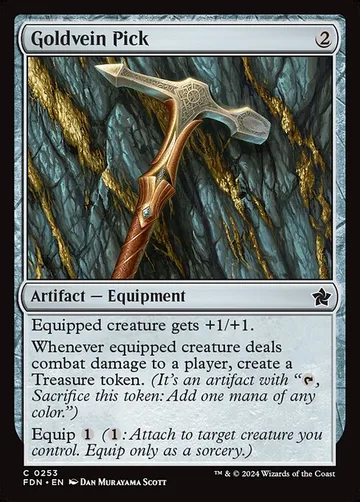 Goldvein Pick 253, carta de Magic: The Gathering de Foundations