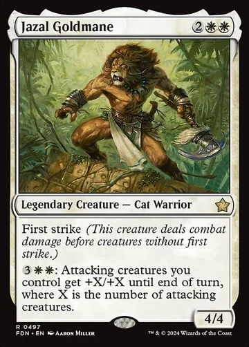 Jazal Goldmane 497, carta de Magic: The Gathering de Foundations