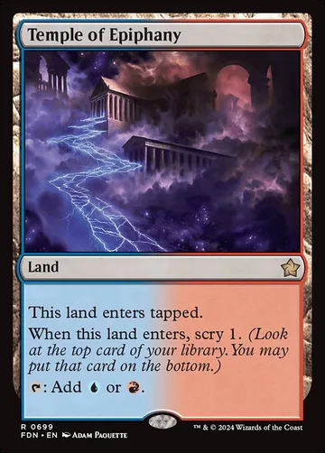 Temple of Epiphany 699, carta de Magic: The Gathering de Foundations