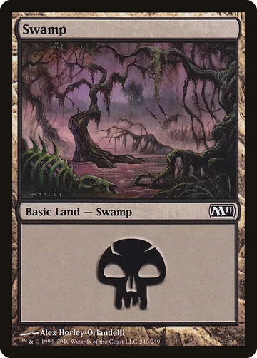 Swamp 240, carta de Magic: The Gathering de Magic 2011