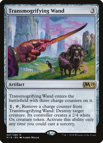 Transmogrifying Wand 247, carta de Magic: The Gathering de Core Set 2019
