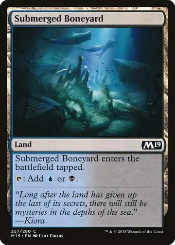 Submerged Boneyard 257, carta de Magic: The Gathering de Core Set 2019