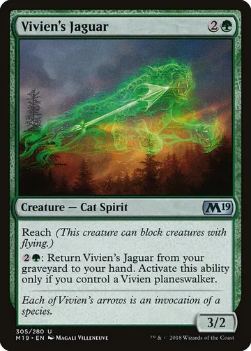 Vivien's Jaguar 305, carta de Magic: The Gathering de Core Set 2019