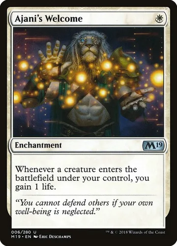Ajani's Welcome 6, carta de Magic: The Gathering de Core Set 2019