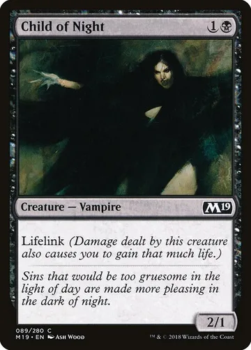 Child of Night 89, carta de Magic: The Gathering de Core Set 2019