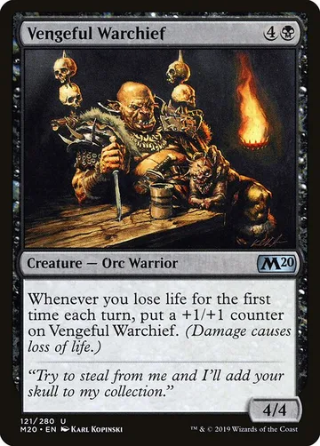 Vengeful Warchief 121, carta de Magic: The Gathering de Core Set 2020