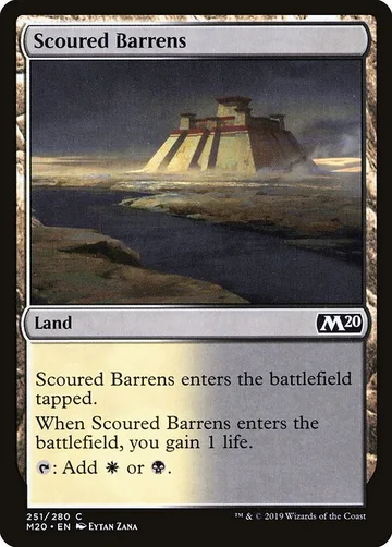 Scoured Barrens 251, carta de Magic: The Gathering de Core Set 2020