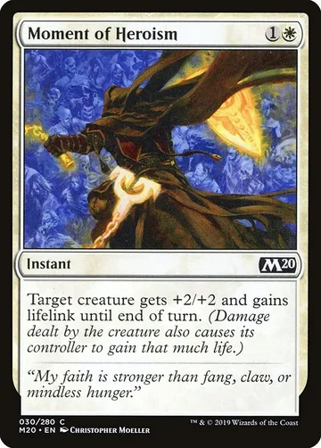 Moment of Heroism 30, carta de Magic: The Gathering de Core Set 2020