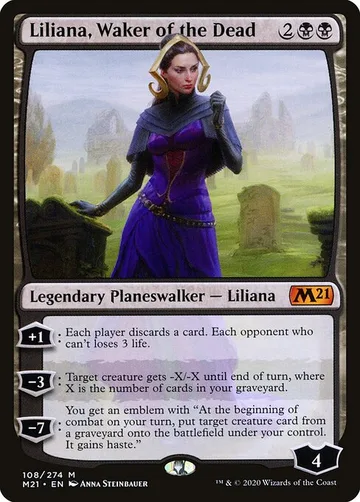Liliana, Waker of the Dead 108, carta de Magic: The Gathering de Core Set 2021