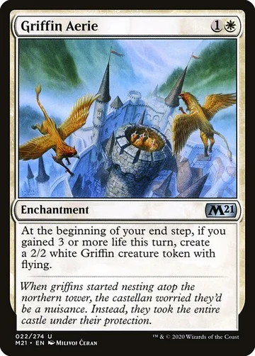 Griffin Aerie 22, carta de Magic: The Gathering de Core Set 2021