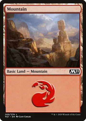 Mountain 269, carta de Magic: The Gathering de Core Set 2021