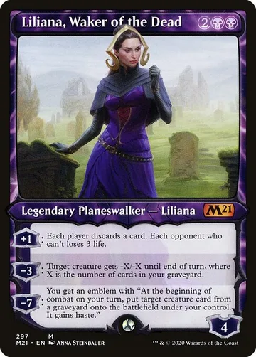 Liliana, Waker of the Dead 297, carta de Magic: The Gathering de Core Set 2021