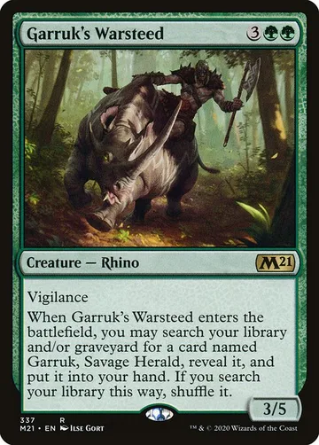 Garruk's Warsteed 337, carta de Magic: The Gathering de Core Set 2021