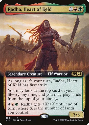 Radha, Heart of Keld 380, carta de Magic: The Gathering de Core Set 2021