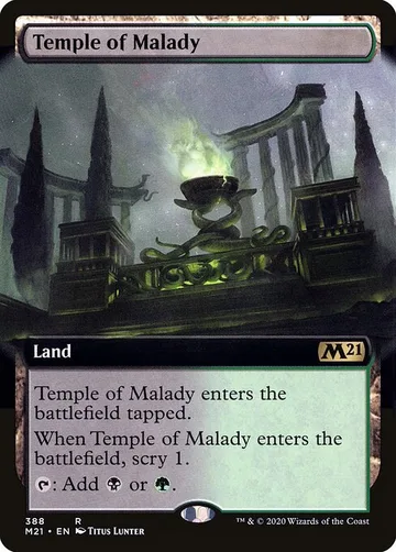 Temple of Malady 388, carta de Magic: The Gathering de Core Set 2021