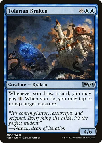 Tolarian Kraken 80, carta de Magic: The Gathering de Core Set 2021