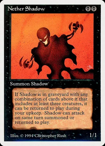 Nether Shadow 118, carta de Magic: The Gathering de Summer Magic / Edgar