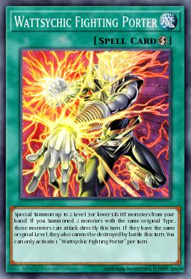 Porte Luchando Wattpsíquico AGOV-085, carta de Yu-Gi-Oh! de Age of Overlord